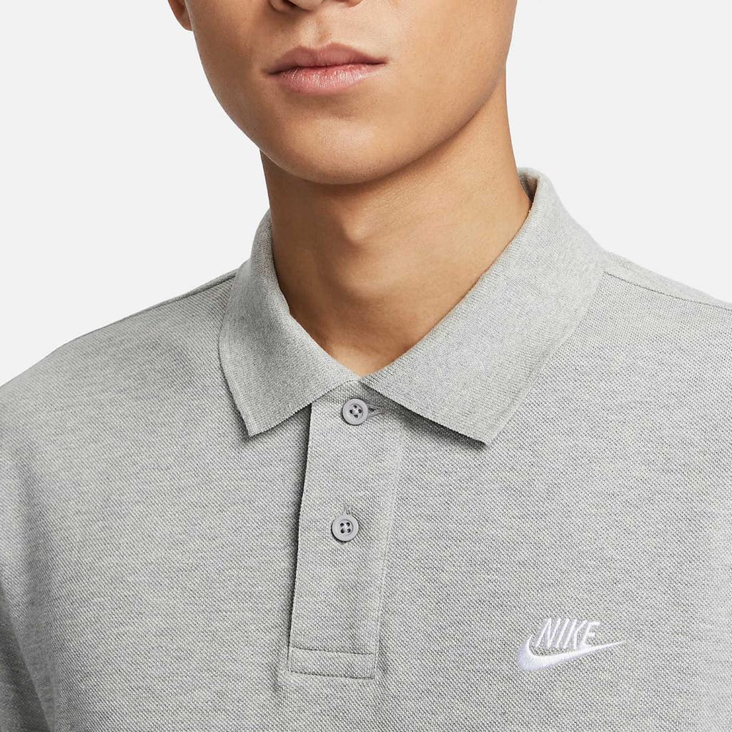 Nike Pullover Printed Logo Short-Sleeve Polo T-Shirt for Men, Gray