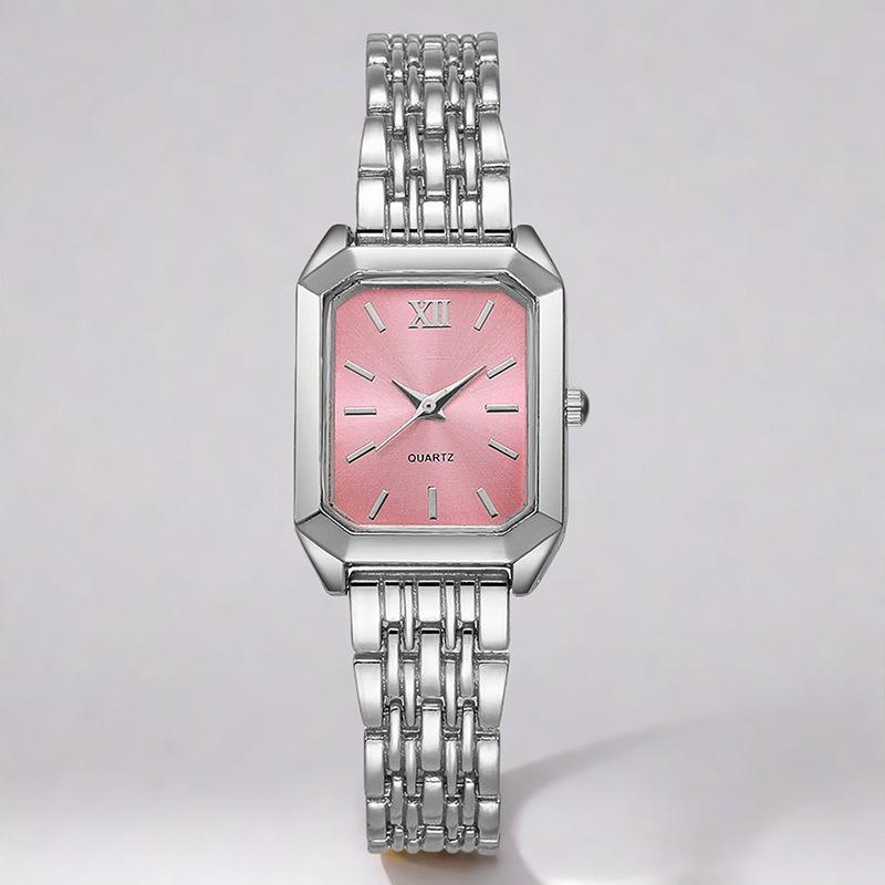 Chain Type Square Watch, Schoolgirl Style, Niche, Retro, Simple, Light Luxury, High-End Sense Steel Strap Watch, Ladies