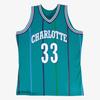 Alonzo Mourning # 33 Camisa de Basquete Retro Família Azul Listrada Malha Respirável Sem Mangas Roupa Esportiva Regata
