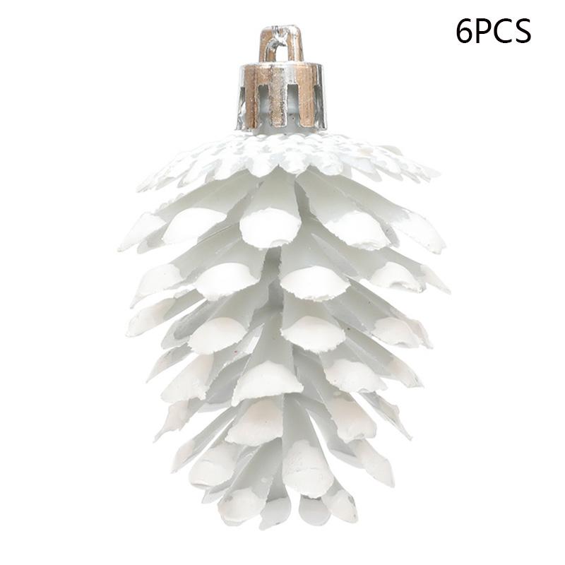 6Pcs Lovely Pine Cone Festival Xmas Decoration Christmas Tree Hanging Ornament
