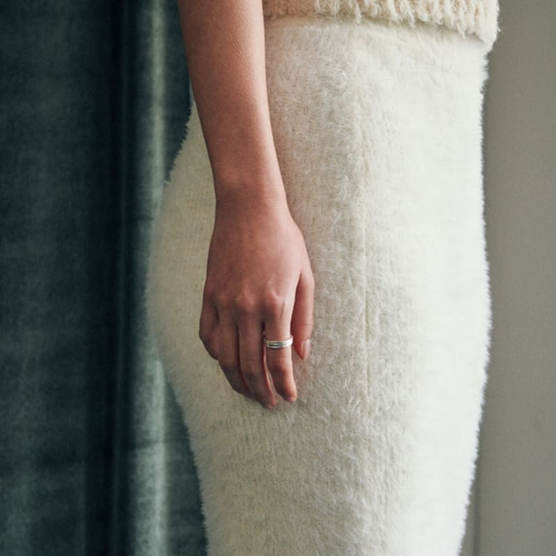 Green [925 Silver] Five.silver.215 / Fine Conto Ring