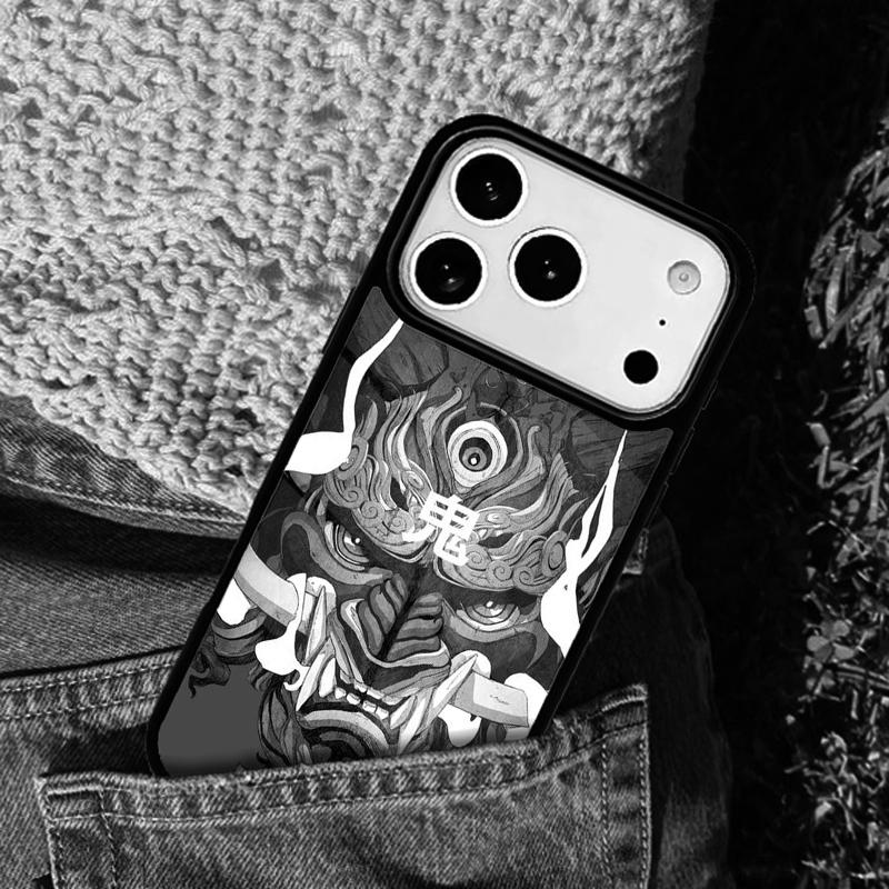 Japanese Hannya Mask soft Phone Case For iPhone 17 AIR 16 Pro Max 15 14 Pro 11 12 13 Shockproof Silicone Cover