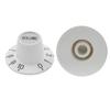 Musiclily Pro Top Hat Sombrero Inch for Volume and Tone Controls of Electric White 2 TONE Knob, Knob, Standard, Guitar/Bass Amplifiers, (2 VOL. + Set)
