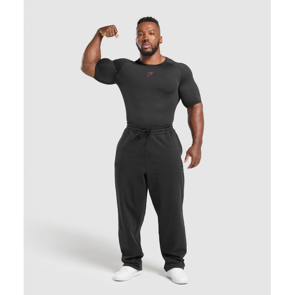 Gymshark Tričko Element Černé A2c5l Bbbb