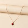 Crystal Gemstone Necklace Personalized Oval Jewelry Fashion Round Clavicle Chain Alloy Pendant Women