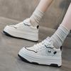 2025 spring and autumn new thick-soled inner height increase leather thickened little white shoes women's versatile sports muffin shoes casual shoes 3
