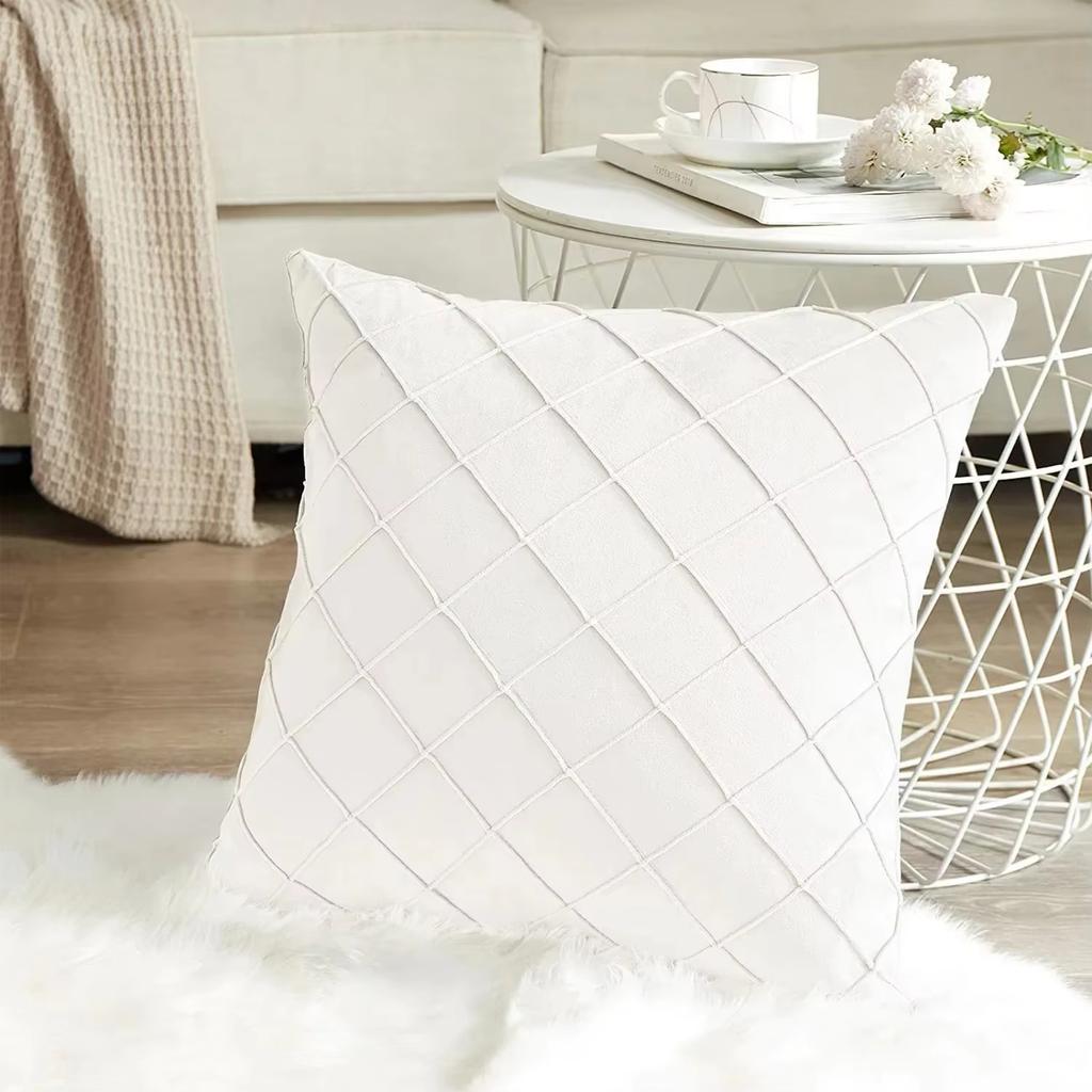 1pc Plaid Velvet Cushion Cover 45*45 30*50 Decorative Pillowcase Super Soft Design Throw Pillow Cover Home Decor Pillow Case