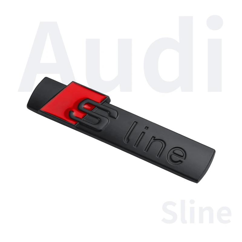 Q1 1Pc S Line Logo Metal Auto Front Grille Badge Sticker Caps For a1 S3 S5 S1 S4 S2 S6 RS3 RS4 RS5 RS6 RS8 B8 B6 TT A2 A3 A4 A5