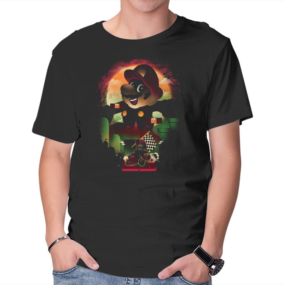 Unisex Crew Neck T-Shirt Super Plumber Race Graphic Short Sleeve Casual Tee XXXL