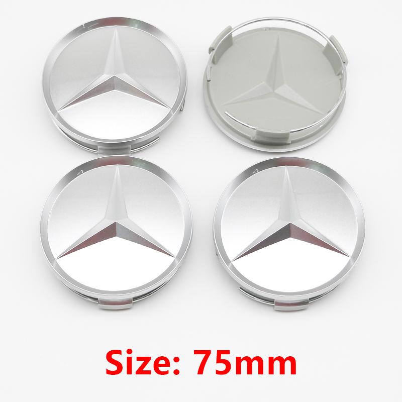 4Pcs 75mm ABS  Car Wheel Center Hubcaps For Mercedes Benz W211 W205 Hub Caps W213 W203 C218 A207 CLA CLS Automotive Accessories CL1