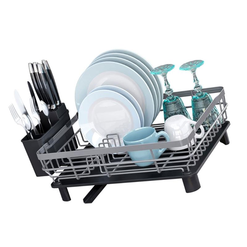 Dish Drying Rack Kitchen Utensils Drainer Rack Drainboard Dinnerware