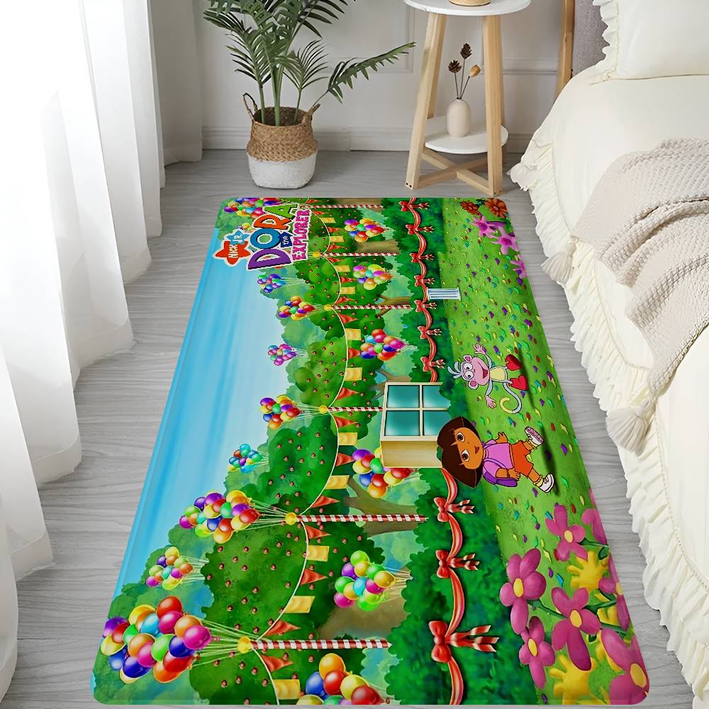 Cartoon D-Doras The Explorer Theme Room Mats Retro Multiple Choice Living Room Kitchen Rug Non-Slip Welcome Rug