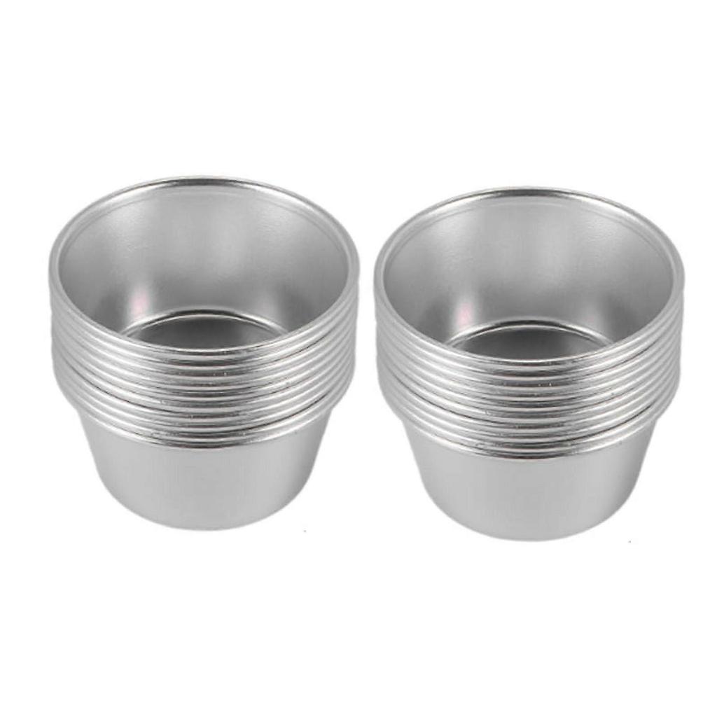 20 Pièces Moules Individuels Moules à Pudding Tasses Mini Plats à Fondre au Chocolat Tasse Antiadhésive Moule à Cupcake Gâteau Biscuit Pudding moins