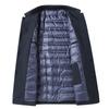 Middle-aged and elderly lapel down jacket men's casual thickened warm velvet dad jacket