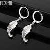 925 Sterling Silber Twisted Leaf Dangling Piercing Ohrringe Mode Hochzeit Schmuck