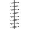 Wall Mounted Wine Rack, 8 Tier Metal Wine Display Rack, Storage Holder for Kitchen, Black