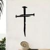 Black Metal Cross Vintage Rustic Religious Artifact for Church Home Office Baptism Gift