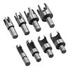 2025+ 8Pcs 5/8In 1/2In 3/8In 1/4In Wood Plug Cutter Straight and Taper Claw Drill Bit Set Woodworking Hole Saw Cutting Tool