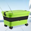 22L Household Mobile Folding Bucket Large Capacity Outdoor Collapsible Buckets with Wheels for House Cleaning Camping