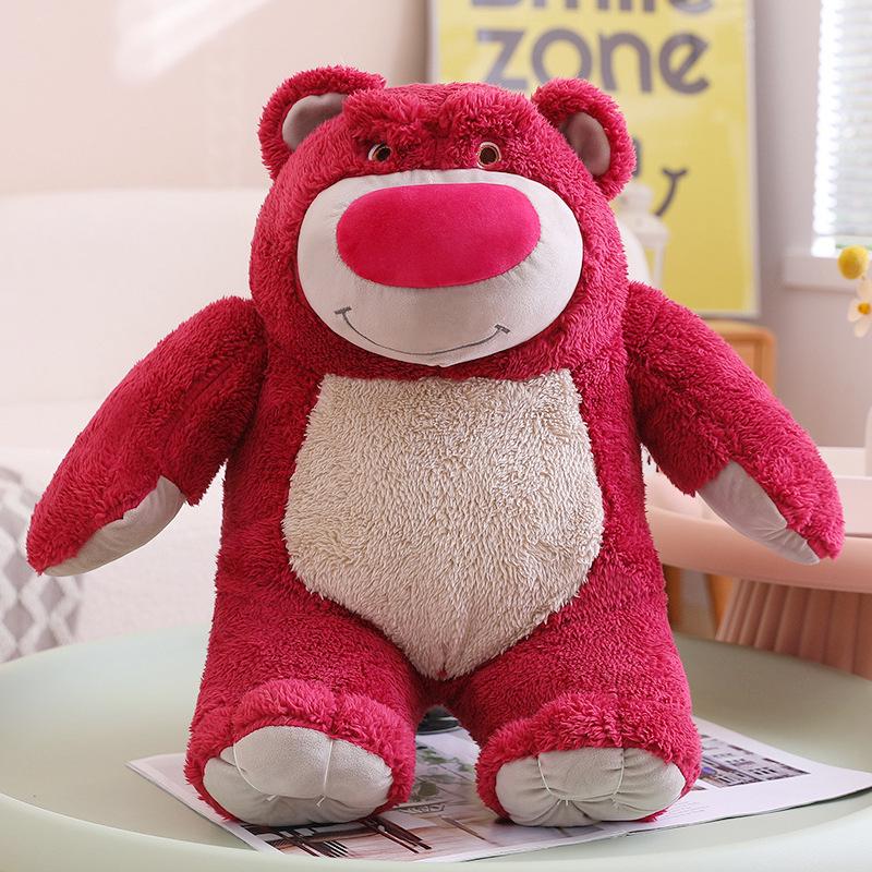 Strawberry Scented Large Plush Bear Hugging Pillow Doll for Kids