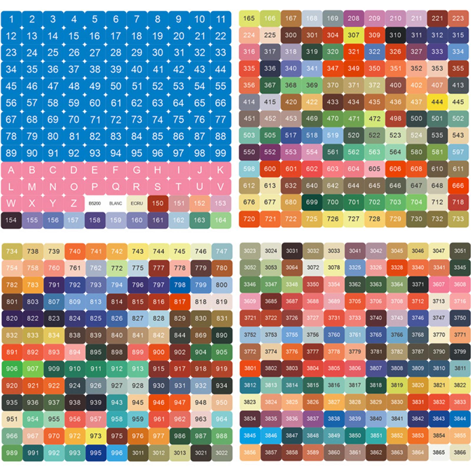

1 Set Color Number Stickers with Numbers DMC 447 Diamond Painting Color Chart for Diamond Painting Storage Boxes for Adults