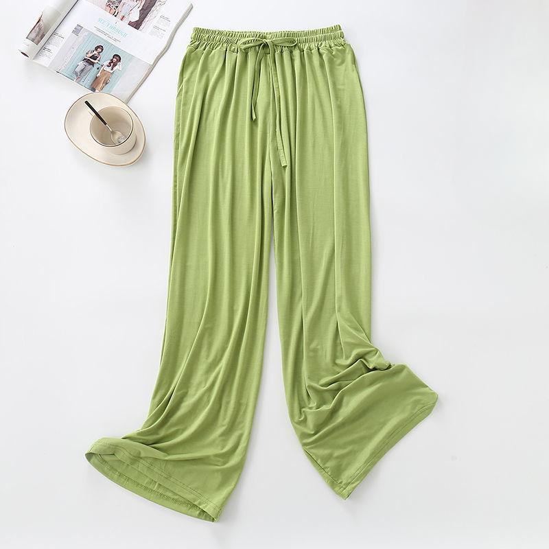 Modal Wijde Broek Dames Lente Zomer en Herfst Los Vallend Casual Vloervegende Broek Hoge Taille Rechte Broek Dans Oefenbroek