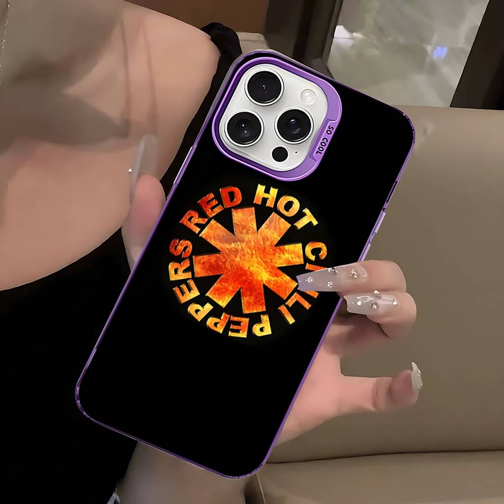 Red Hot Chili P-Peppers Band Phone Case Color Silver Shell For IPhone 17 16 15 14 13 12 11 Pro Max Plus