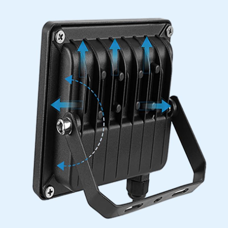 15W Intelligent Bluetooth LED Flood Light APP Controls Outdoor Courtyard Lighting Lamp Dimmable RGB Floodlight