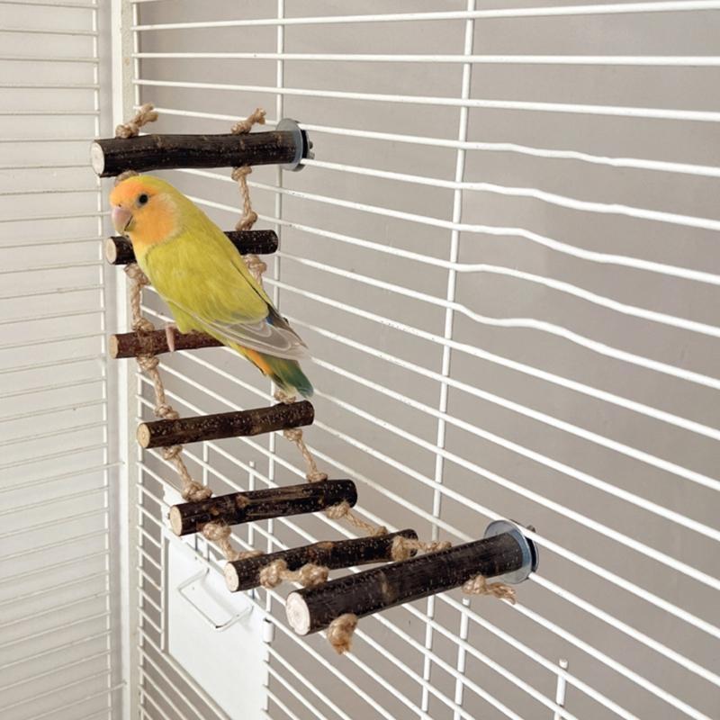 Bird Grinding Perch Cage Mount Toy Bird Grinding Ladder Parrots Toy Cage Toy
