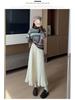 2025 Autumn/Winter High-Waisted Knit Pleated A-Line Skirt: Korean Style, Versatile, Casual, and Elegant.