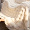 Plush sofa blanket comfortable soft bubble plush bedroom living room non-pilling non-shrinking blanket