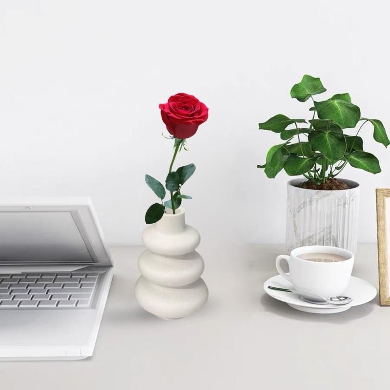 Handcraft Silicone Vase Maker Unique Wedding and Party Decoration Making Mould Round Floral Containers Making Mold