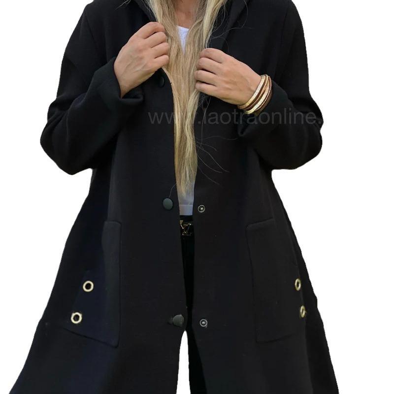 2025 Storm-Ready Hooded Jacket - Single-Breasted Melton Wool Blazer W/ Quilted Lining, Smart Casual Urban Outerwear for Work to Weekend