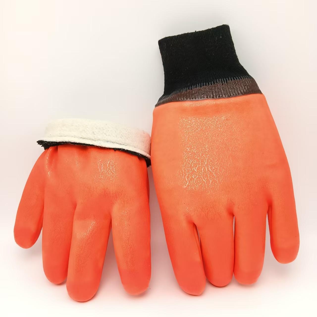 Industrial Hand Protective Custom Logo Work Gloves Heavy Duty Working Gloves Construction Work Gloves (Orange,26CM)