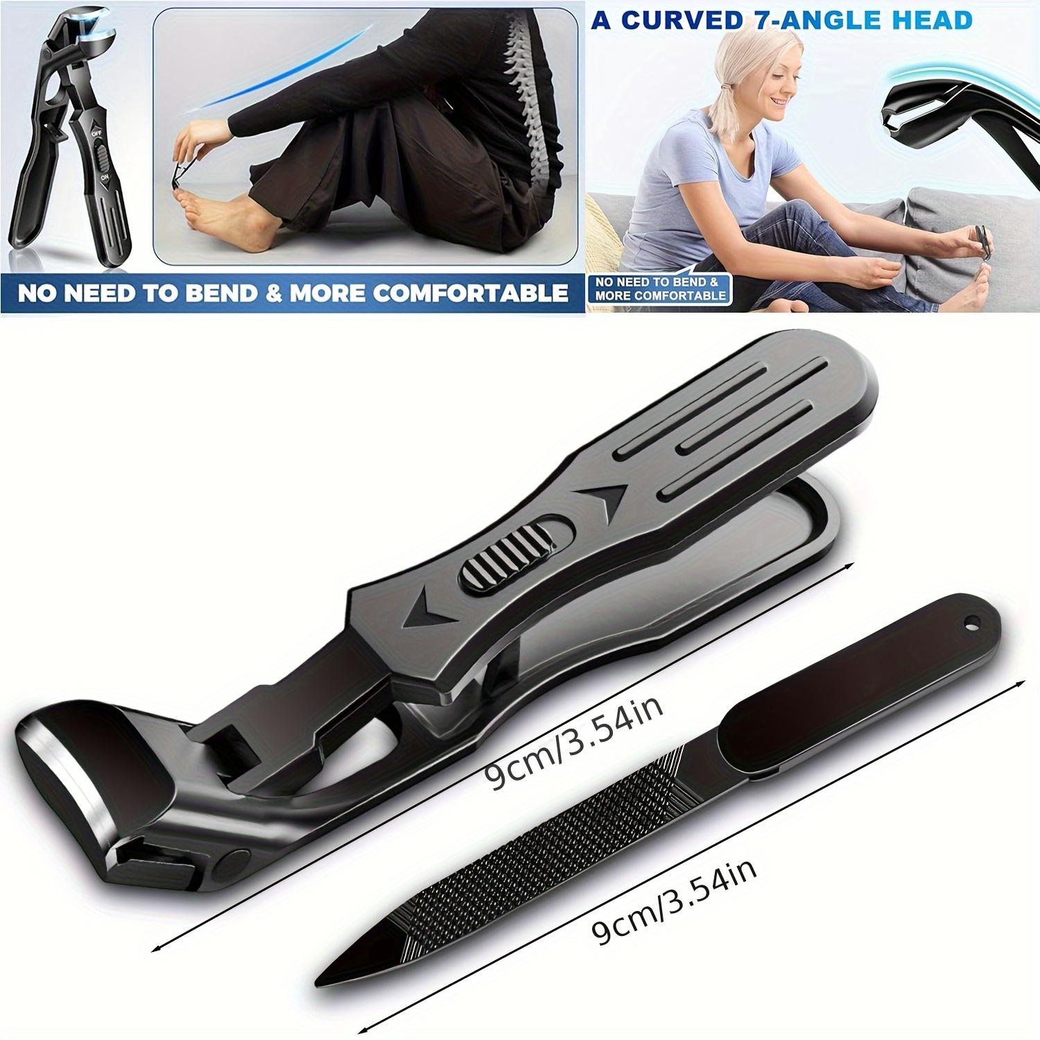 

Bent Nails Clipper, Large Size, Suitable for Thick and Hard Nails, Sharp and Durable with Splash-Proof Locking Design Elbow nail clippers with lock combination