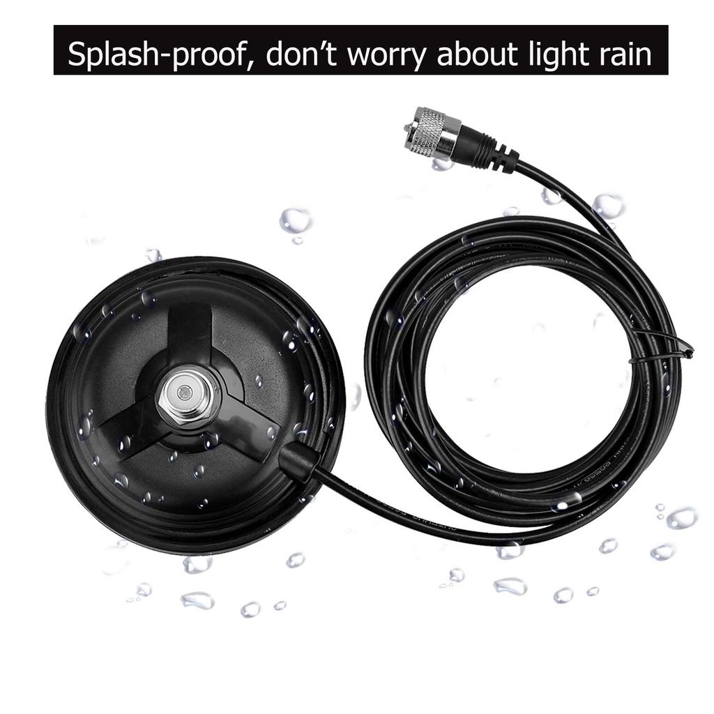 CA35 Antenna Install Magnetic Base with 4m Coaxial Cable UHF Male Connector Magnetic Antenne Mount UHF Female Connector for Car