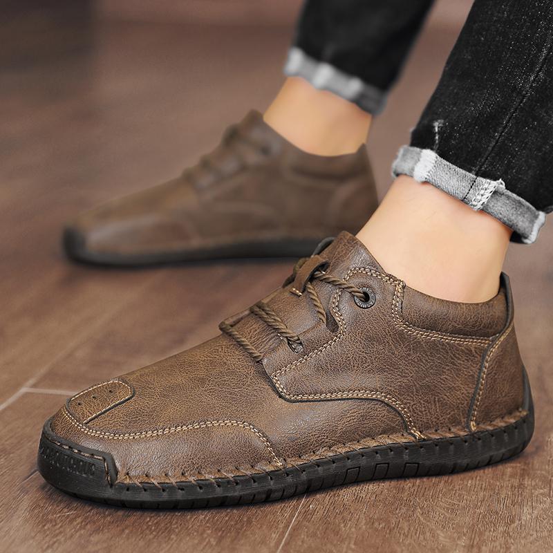 Herren High-Top-Freizeitschuhe aus Leder