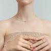 Silver Ball Clear Beads Bracelet