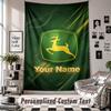 Wandbehang mit individuellem Namen & Text, John Deere Dekorationstuch für das Schlafzimmer