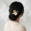 Handmade Pearl Shell Flower Bridal Hair Comb Wedding Headpiece Insert Comb for Brides