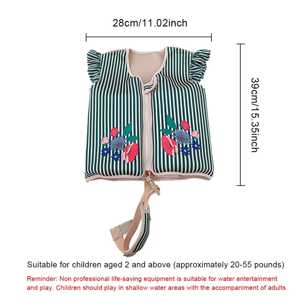 Summer Baby Swimsuit Sun Protection Vest Unisex Children's Swimming Aid Buoyancy Vest Floatation Jackets for Ages 2-6 Kids