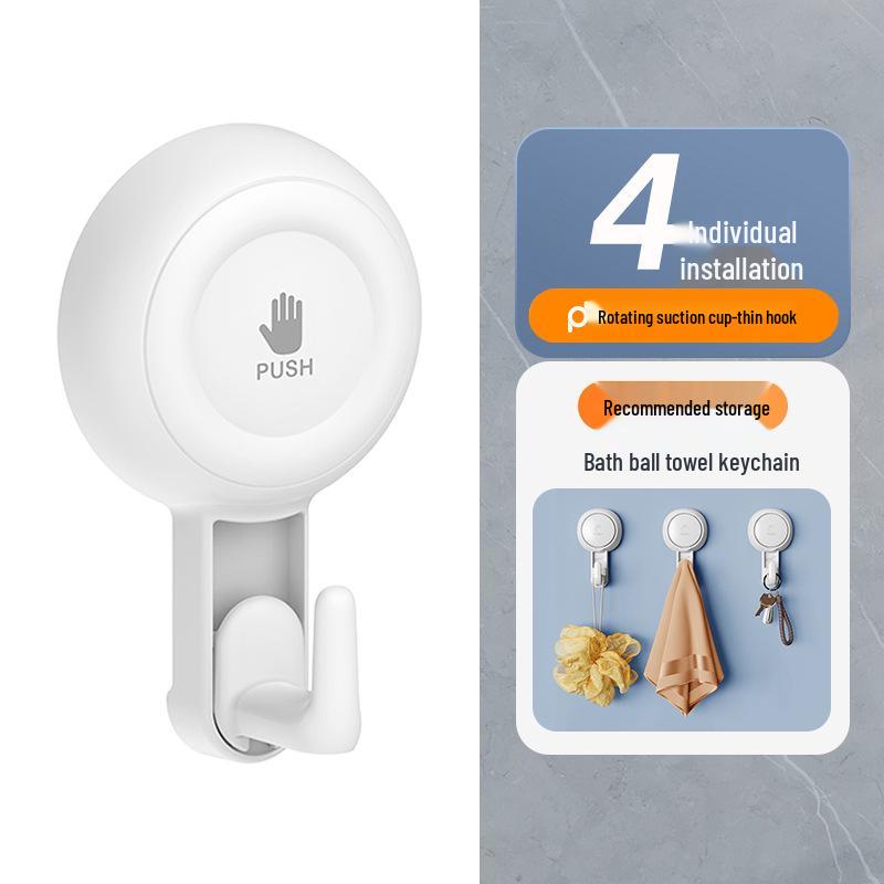 Rotating No-Trace Vacuum Suction Cup Hook for Kitchen, Bathroom, and Glass Walls