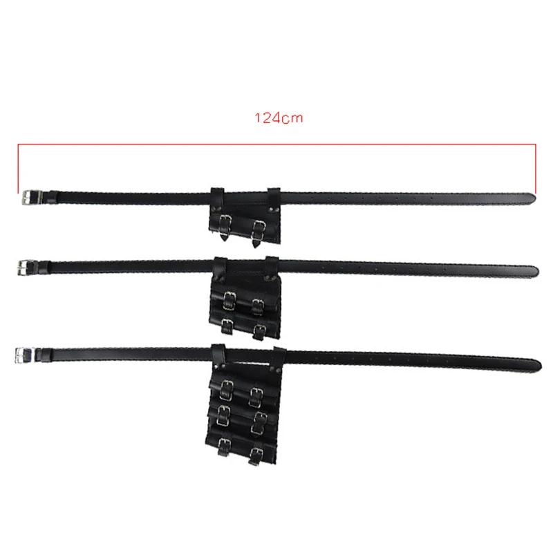 Fekete/Fehér PU Bőr Katana Kardtartó Középkori Öv Tok Halloween Kellékek Anime Cosplay Lovag Szamuráj Ninja Deréktok