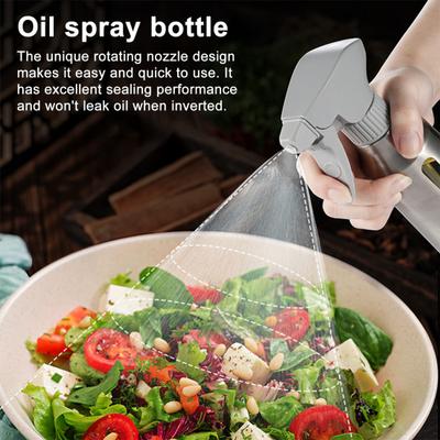 Glas Olivenöl Sprüher Zerstäuber zum Kochen Einfaches Ausgießen Ölspender Ölflasche Rapsöl Spritzer für Heißluftfritteuse Küchenhelfer