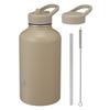 CB Japan SOLUND Active Bottle, 1.9L, Beige, Straw-Free, 2-Way Vacuum Insulated, Dual-Layer Design, Santeco Active Bottle