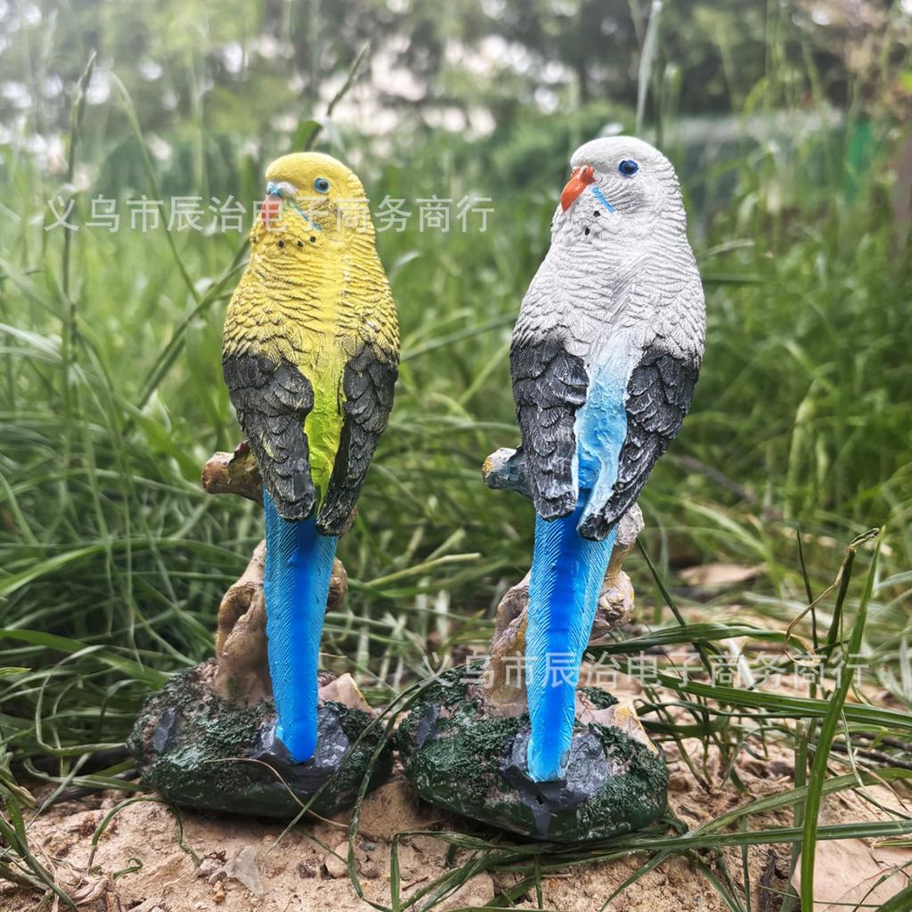 New Outdoor Parrot Resin Garden Statue Super Cute Home Desktop Parrot Statue Decoration