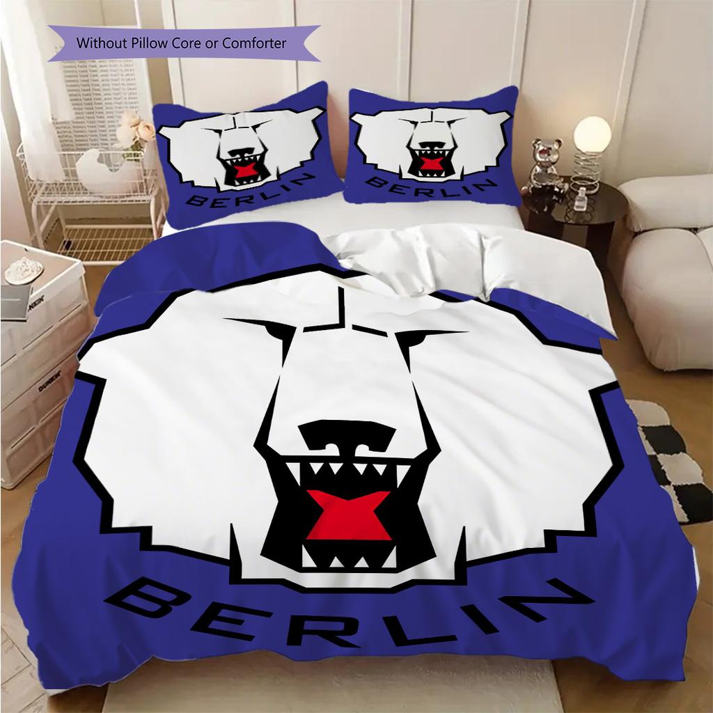 Eisbaren Berlin Mönster Sängkläder Täcke Set Örngott Kuddfodral Heminredning Födelsedagspresent (1 * påslakan + 2 * örngott, utan kärna)