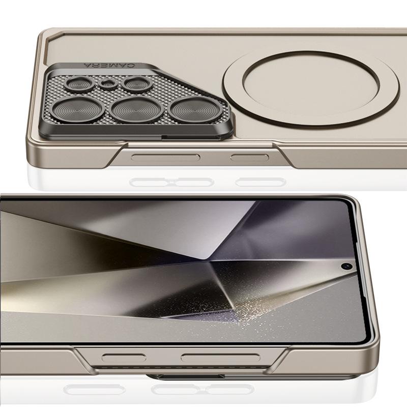 Suitable for Samsung S25u Bracket Mobile Phone Case S24 Ultra Thin Magnetic Absorbing Wireless Charging Lens Protection