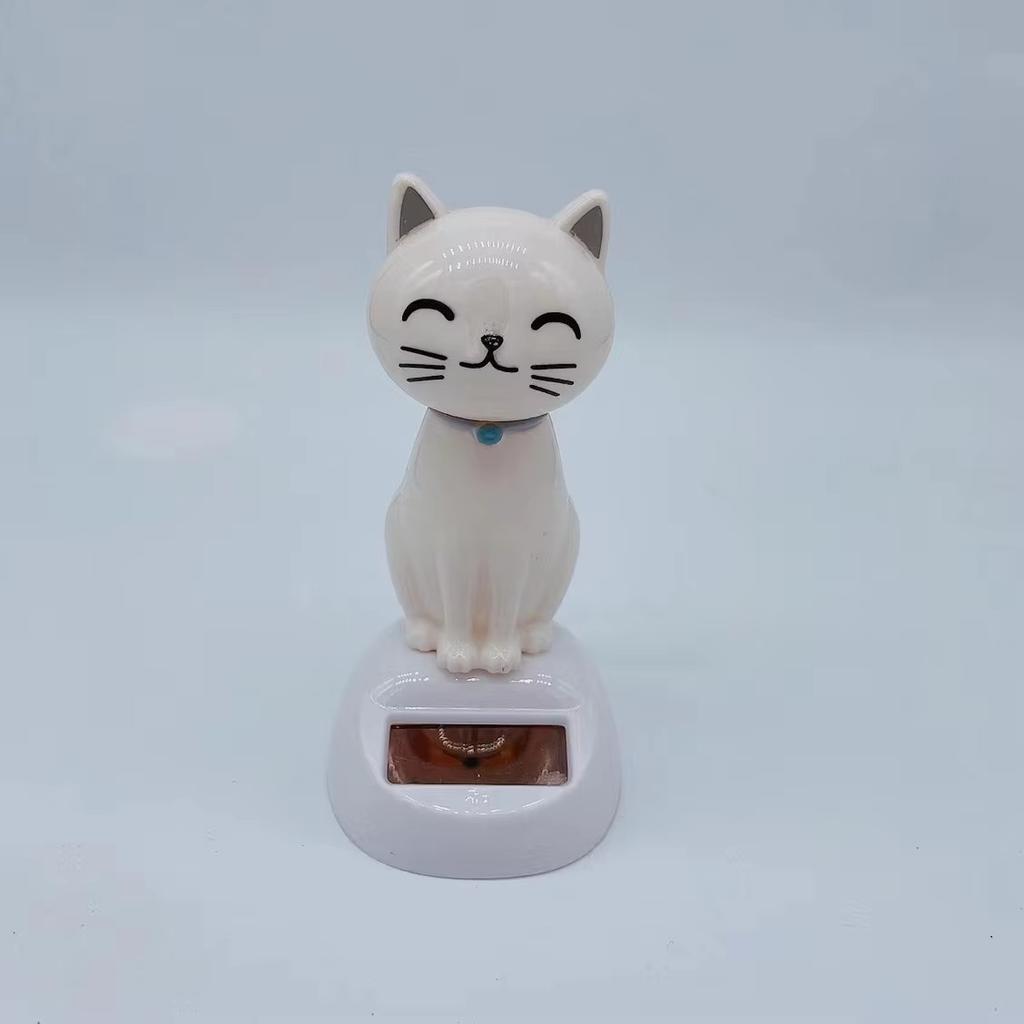 Car Cat Solar Powered Dancing Toys, Cute Solar Powered Swinging Cats Dashboard Decoration, Cats Figurine Statue Swinging Car Dashboard