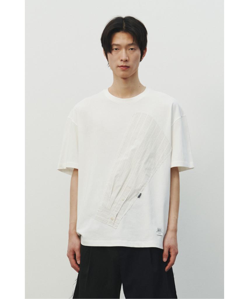 RECODE Sleeve Patch T-Shirt_Rktam25618Whx